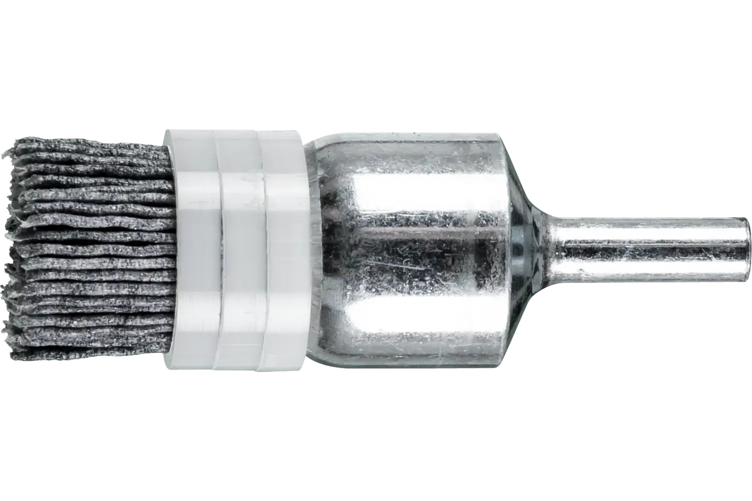 Picture of Pferd M-BRAD® End Brush - Banded 3/4" Dia. .040/120 Grit Silicon Carbide 1/4" Shank